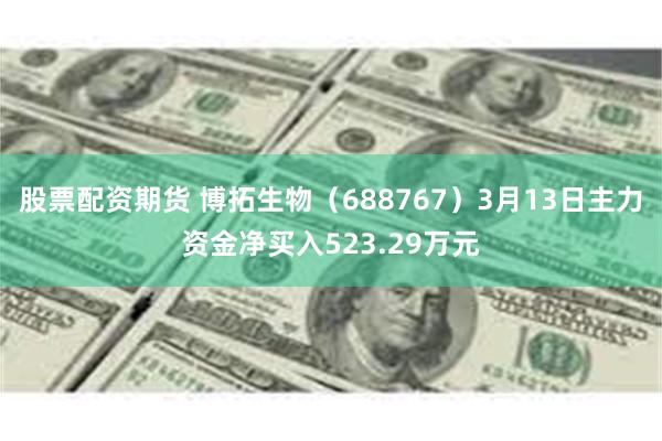 股票配资期货 博拓生物（688767）3月13日主力资金净买入523.29万元