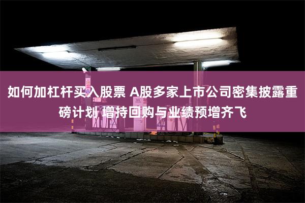 如何加杠杆买入股票 A股多家上市公司密集披露重磅计划 增持回购与业绩预增齐飞